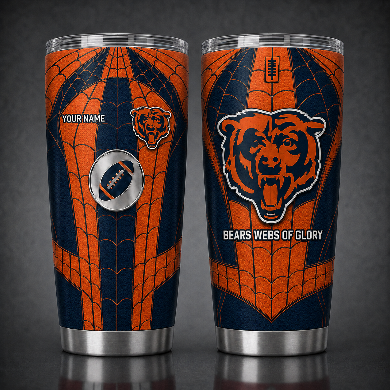 CHI NFL x Spider Premium Classic Tumbler Limited Edition Gift for Football Fans