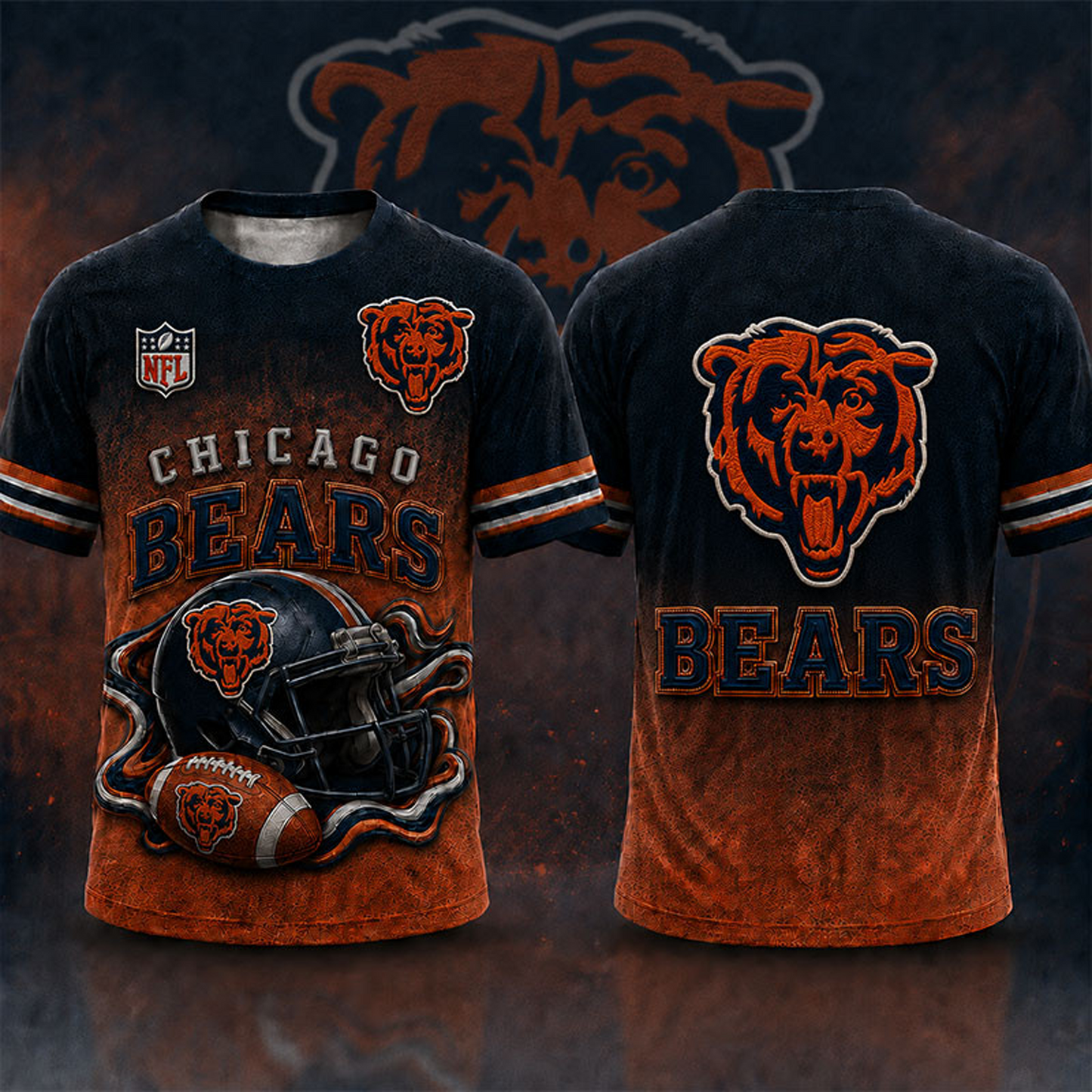 CHI X NFL Premium Victory Series 3D T-Shirt 2107