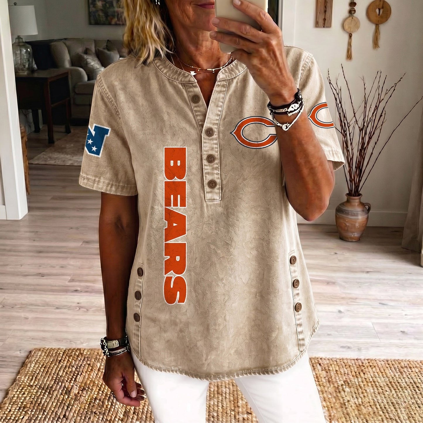 CHI x NFL Women’???s Denim Casual Tops DATND LBN 190526