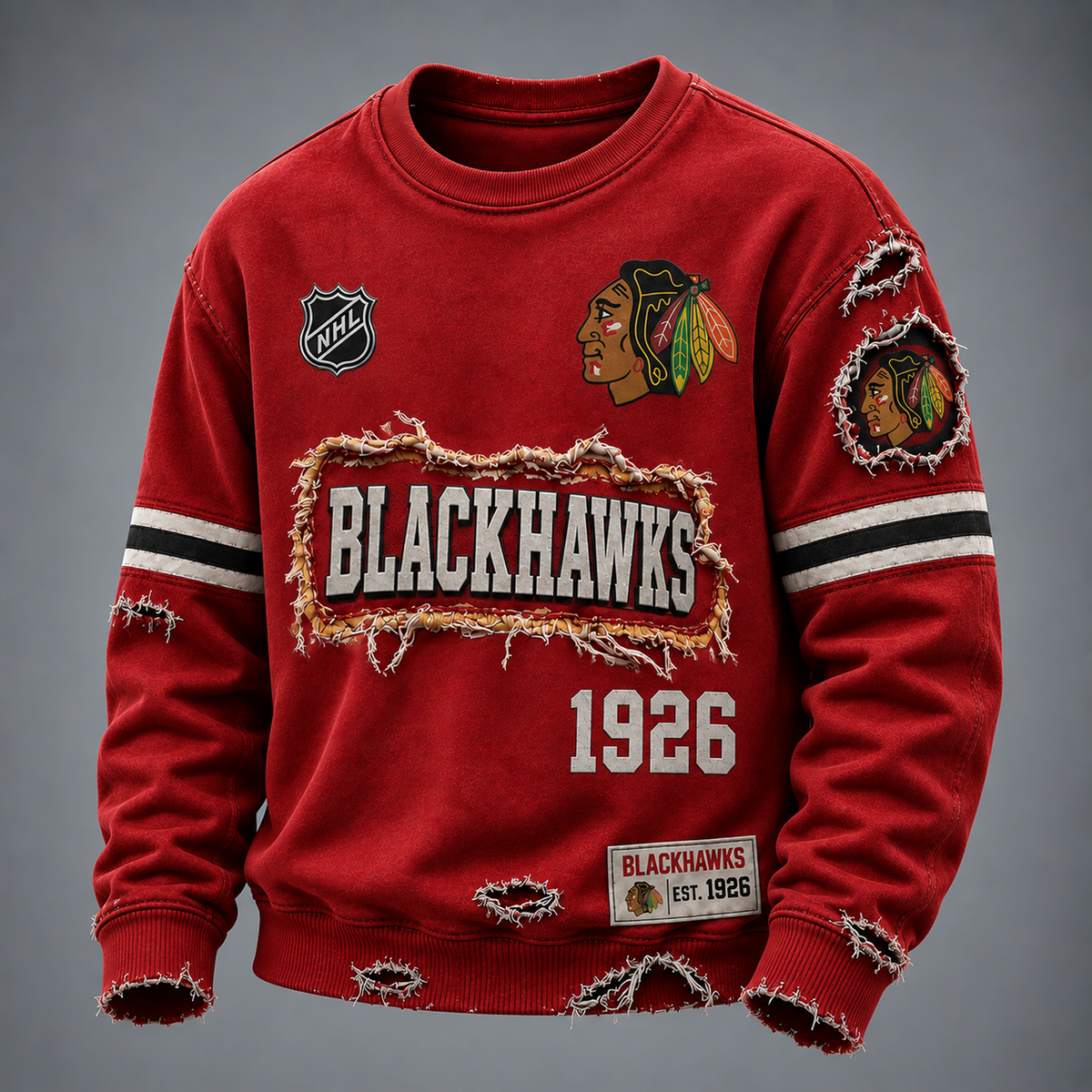 CHI x NHL Distressed Premium Sweatshirt