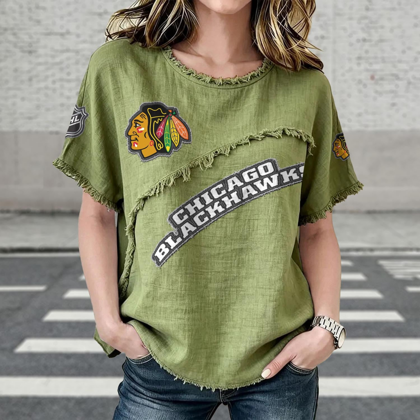 CHI x NHL Women’???s Vintage O-Neck 2905 DatND DVT