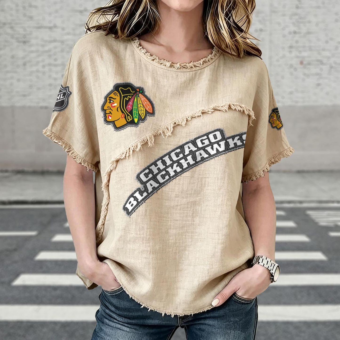 CHI x NHL Women’???s Vintage O-Neck 2905 DatND DVT