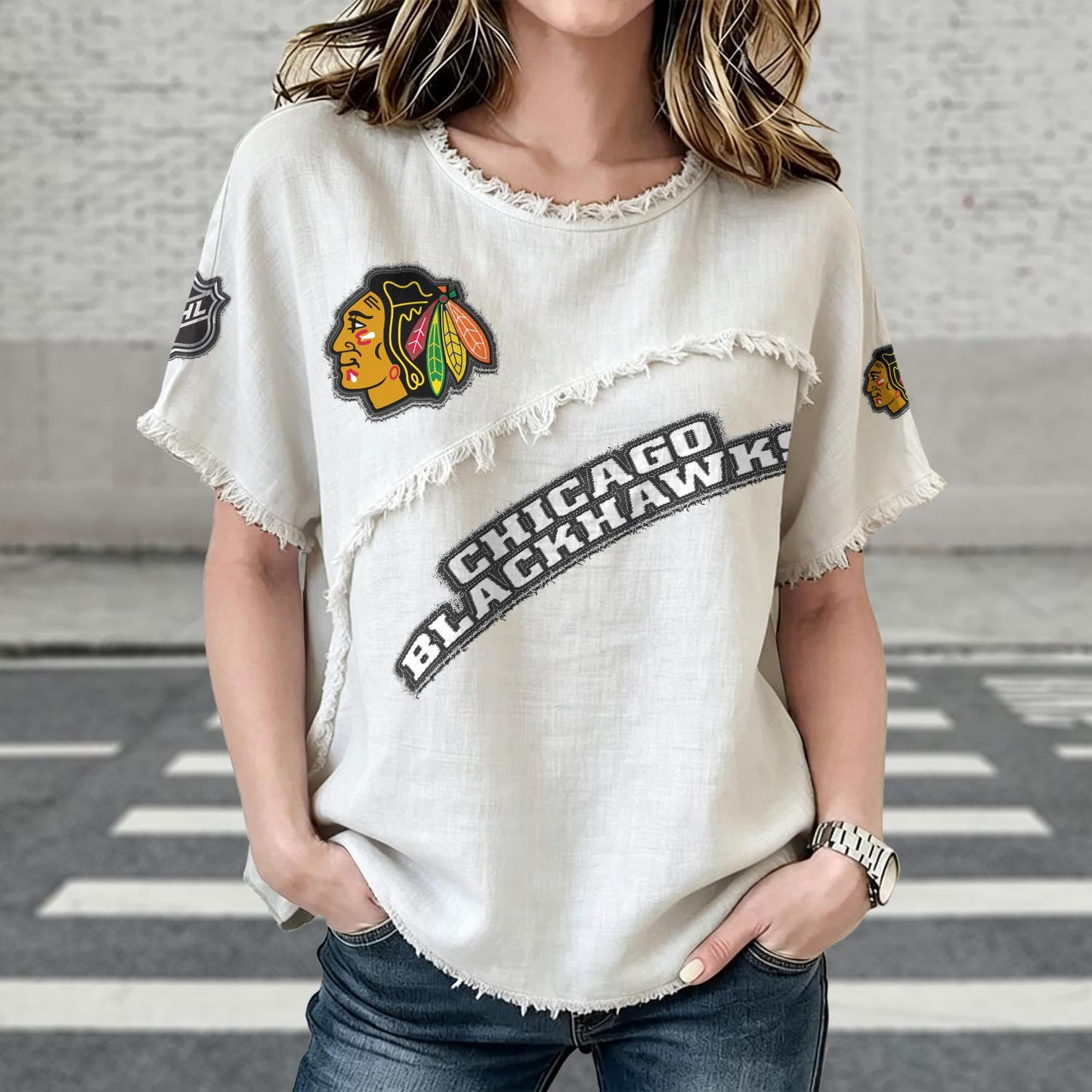 CHI x NHL Women’???s Vintage O-Neck 2905 DatND DVT