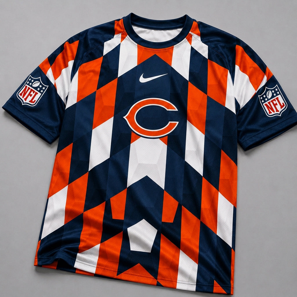 CHI x Premium NFL Geometric Fan Performance T-Shirt