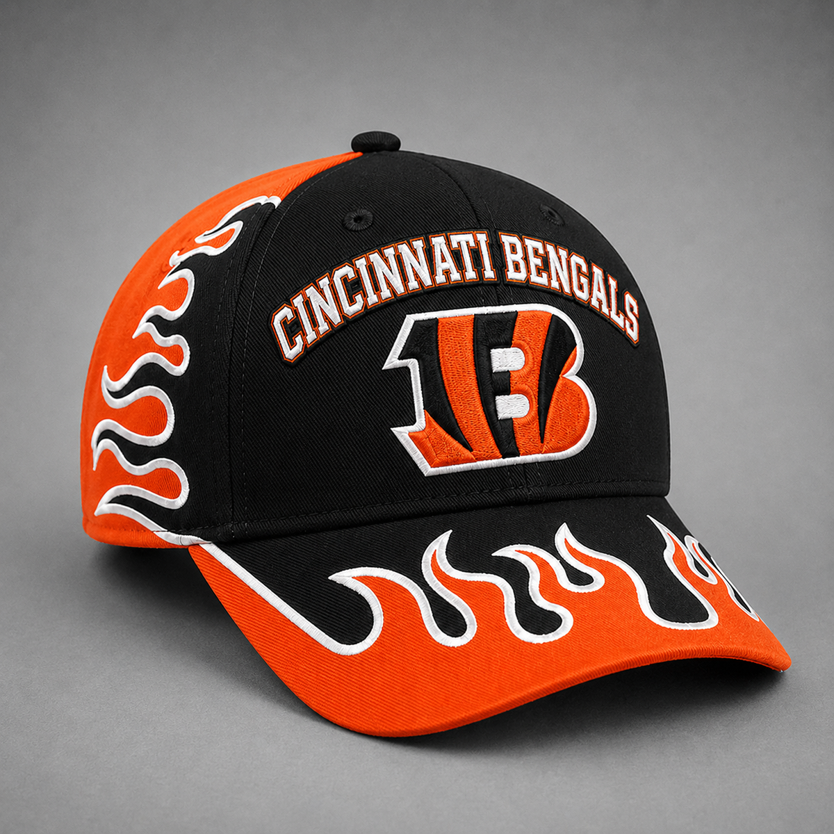 CIN Premium NFL Flame Curved Brim Baseball Cap