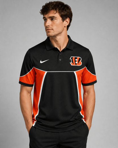 CIN Premium NFL Personalized Sports Style Polo Shirt