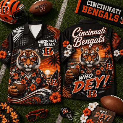CIN x NFL Premium Beach Vibes Hawaiian Shirt