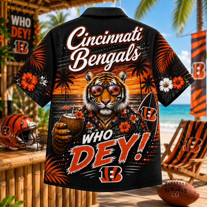 CIN x NFL Premium Beach Vibes Hawaiian Shirt