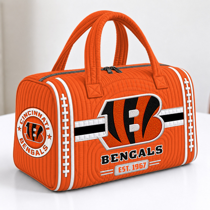CIN x NFL Quilted Luggage Travel Bag