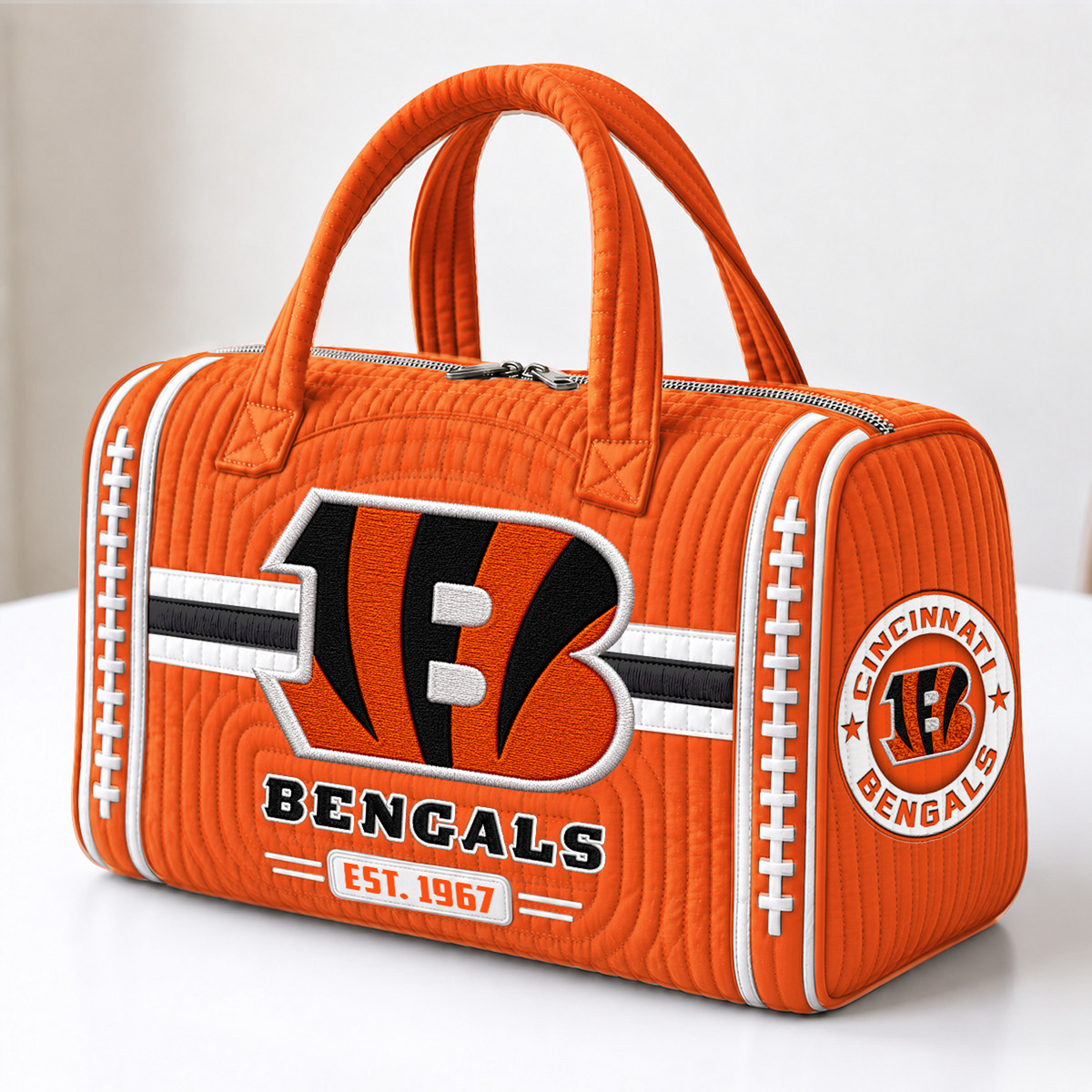 CIN x NFL Quilted Luggage Travel Bag