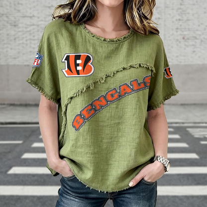 CIN x NFL Women’???s Vintage O-Neck 2905 DatND DVT