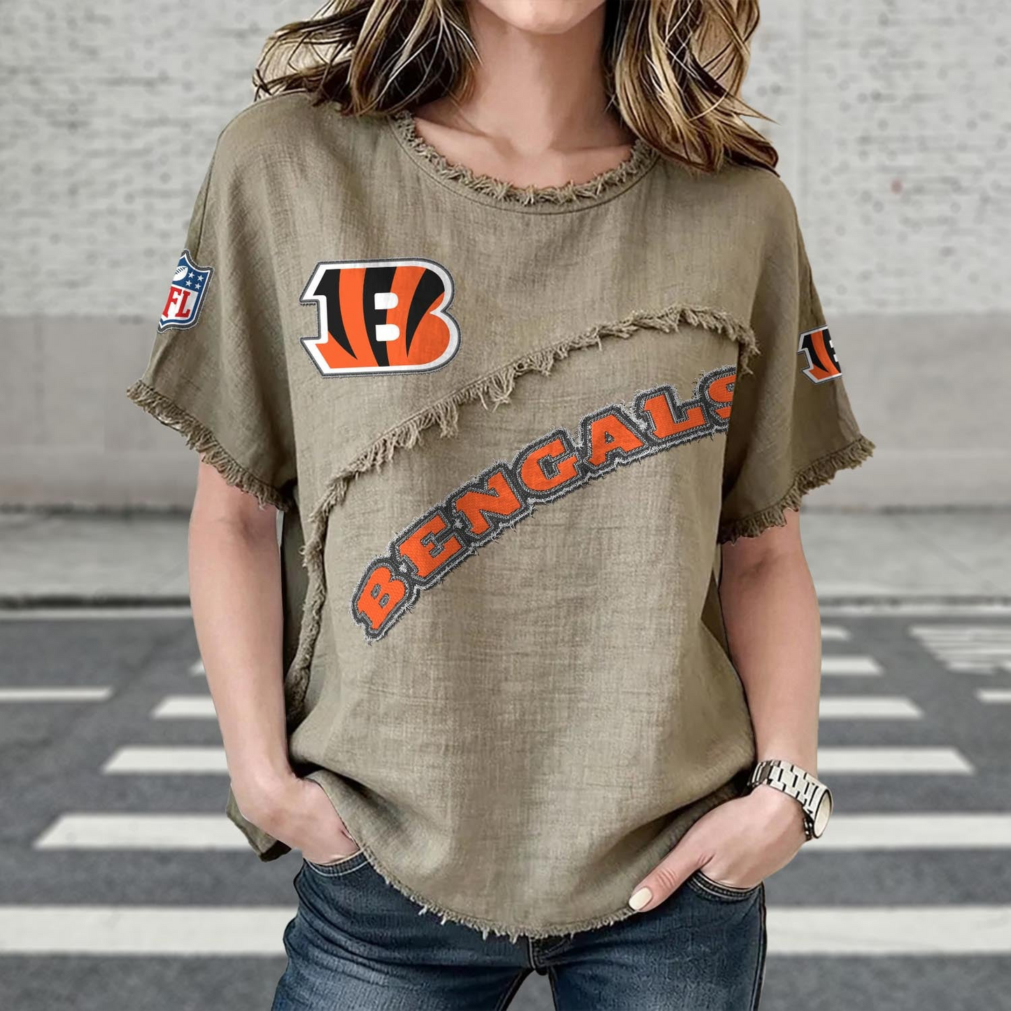 CIN x NFL Women’???s Vintage O-Neck 2905 DatND DVT