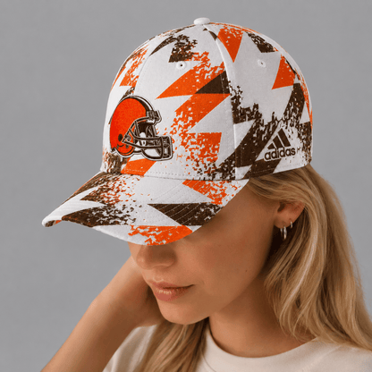 CLE Premium NFL Sports Fan Geometric Pattern Baseball Cap