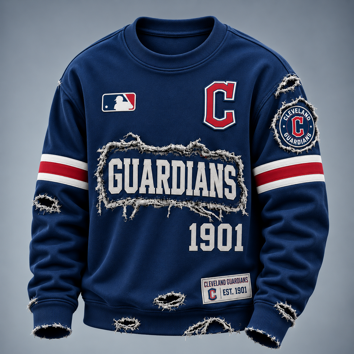 CLE x MLB Distressed Premium SweatShirt