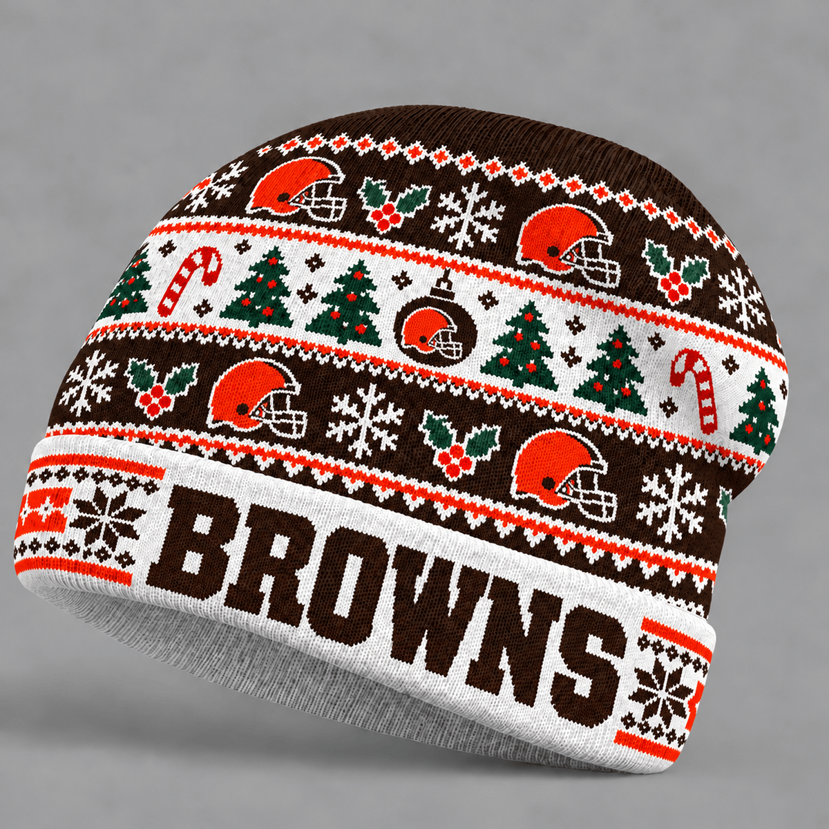 CLE x NFL Christmas Game Day Beanie Hat