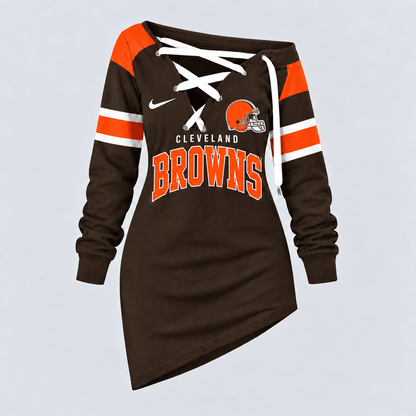 CLE x NFL Game Day Spirit Lace-Up Sweatshirt