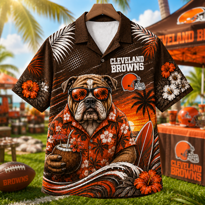 CLE x NFL Premium Beach Vibes Hawaiian Shirt