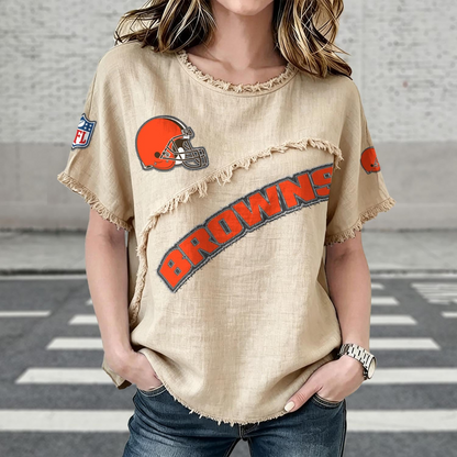 CLE x NFL Women’???s Vintage O-Neck 2905 DatND DVT