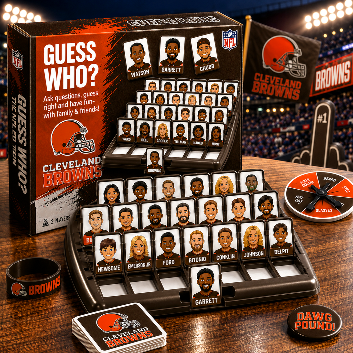 CLE_NFL ELITE FAN GUESS WHO BOARD GAME Ã¢â‚¬â€œ COLLECTOR EDITION