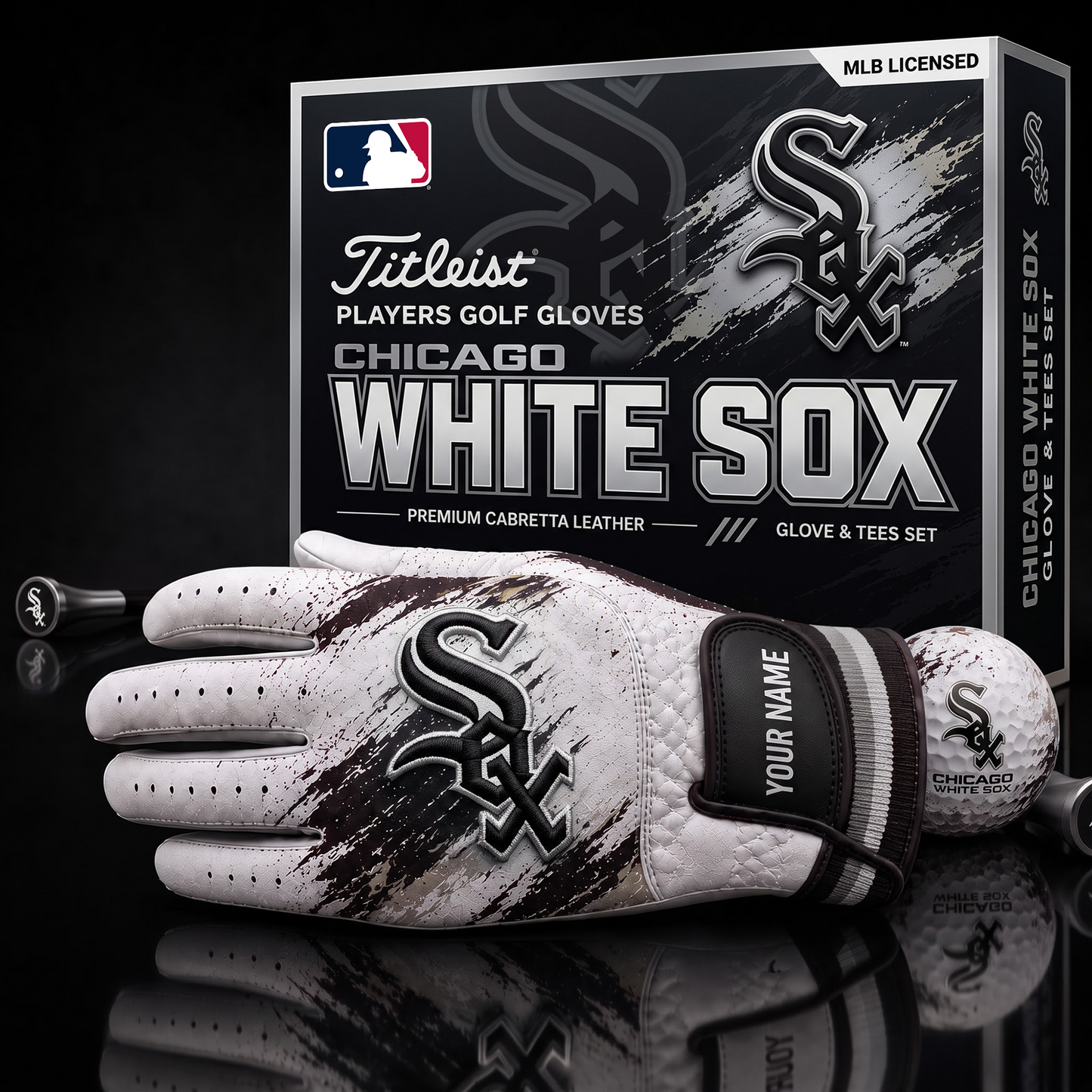 CWS_MLB LUXURY PERSONALIZED GOLF GLOVE SET LIMITED EDTION