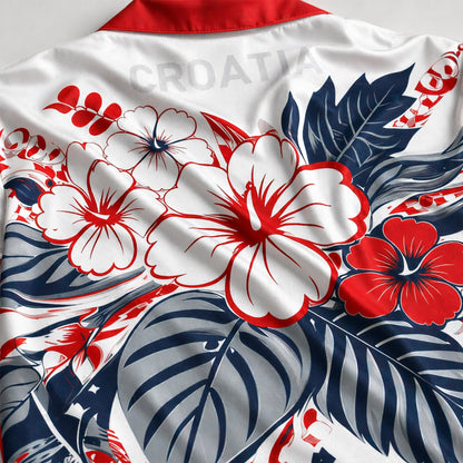 Croatia World Cup 2026 Floral Hawaiian Shirt PVT02 DATND LBN 90526
