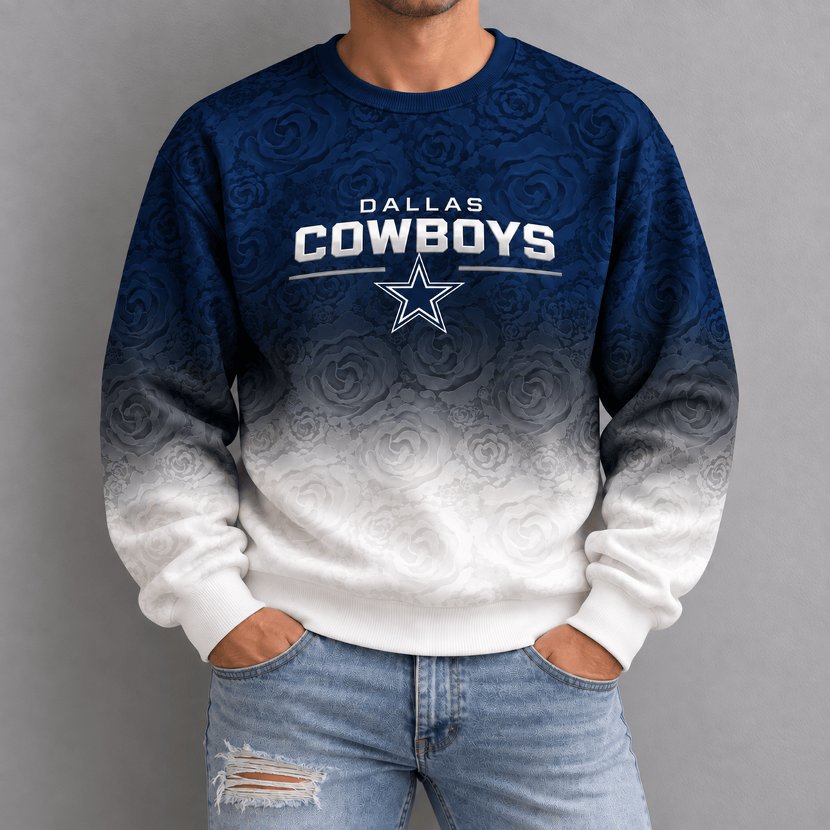 DAL x NFL Embossed Rose Ombre Sweatshirt