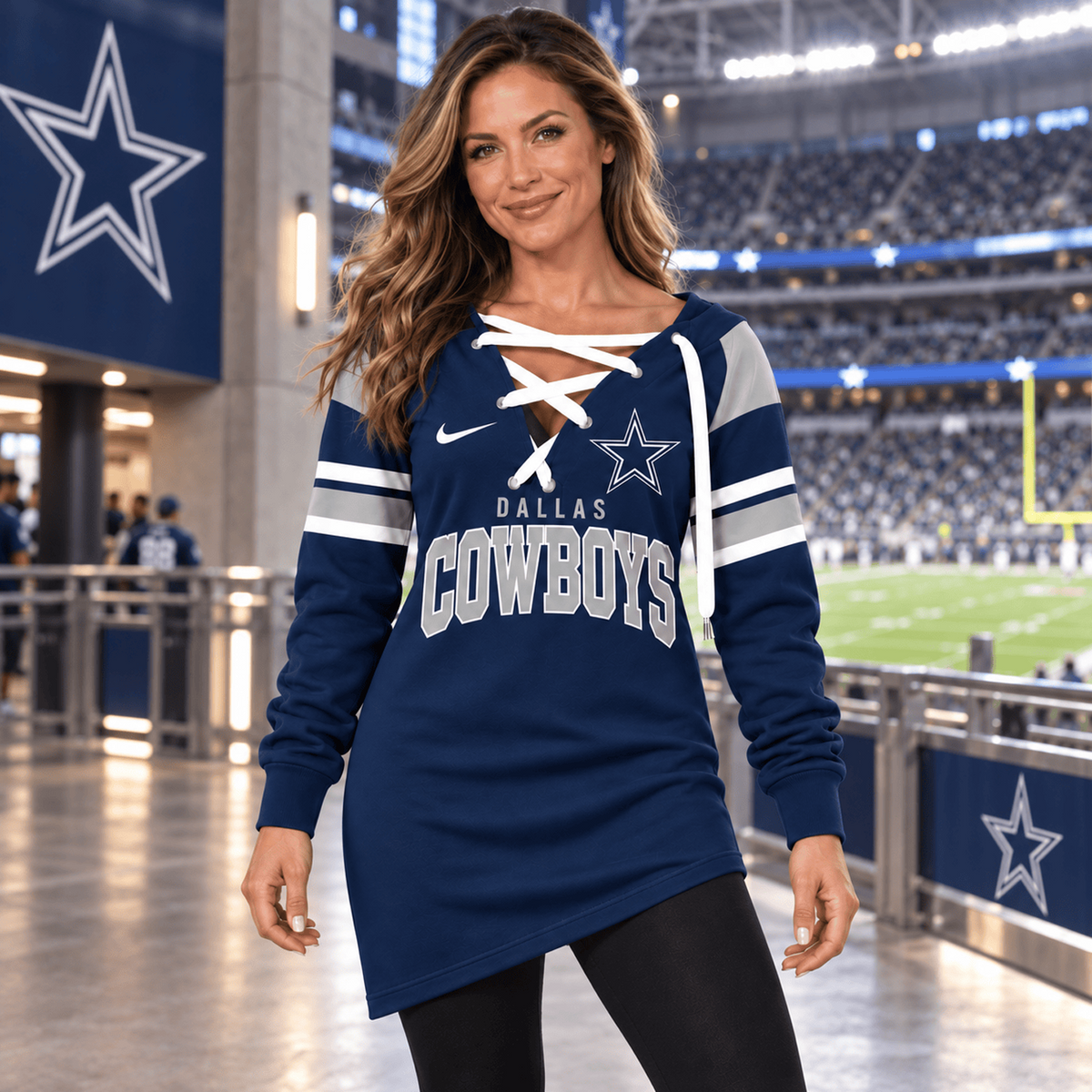 DAL x NFL Game Day Spirit Lace-Up Sweatshirt