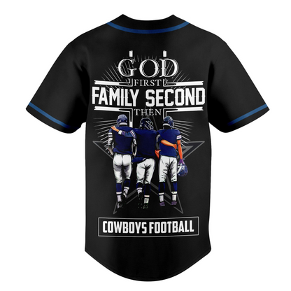 DAL x NFL God First, Family Second – Faith & Brotherhood Football Jersey
