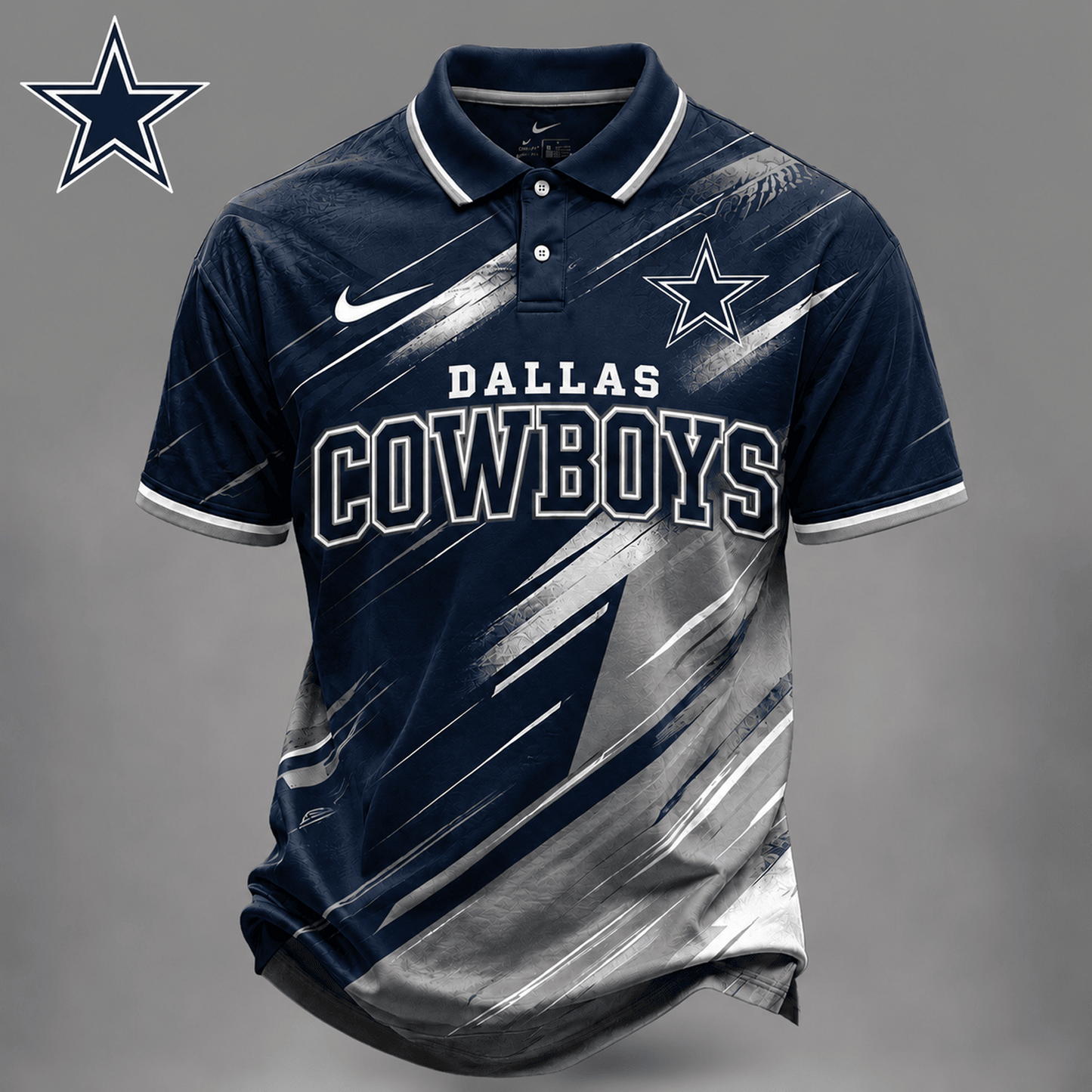 DAL x NFL Premium Bold Stripe Polo Shirt