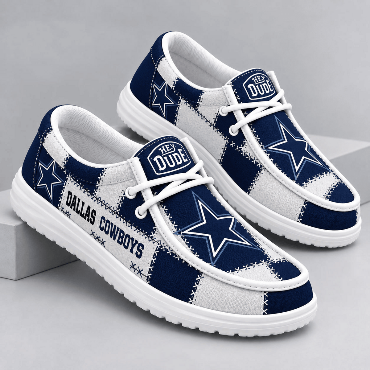 DAL x NFL Team Logo Patchwork Loafer Shoes