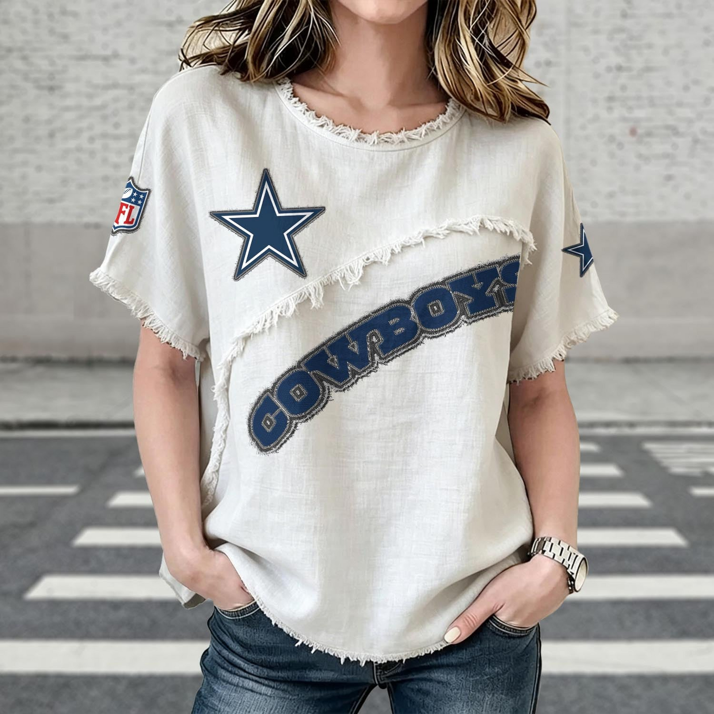 DAL x NFL Women’???s Vintage O-Neck 2905 DatND DVT