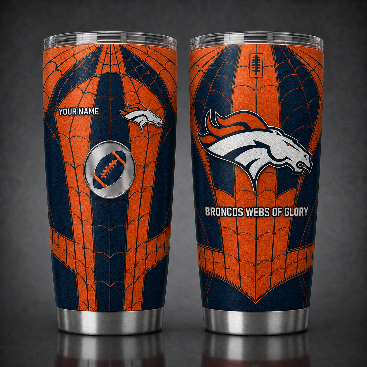 DB NFL x Spider Premium Classic Tumbler Limited Edition Gift for Football Fans