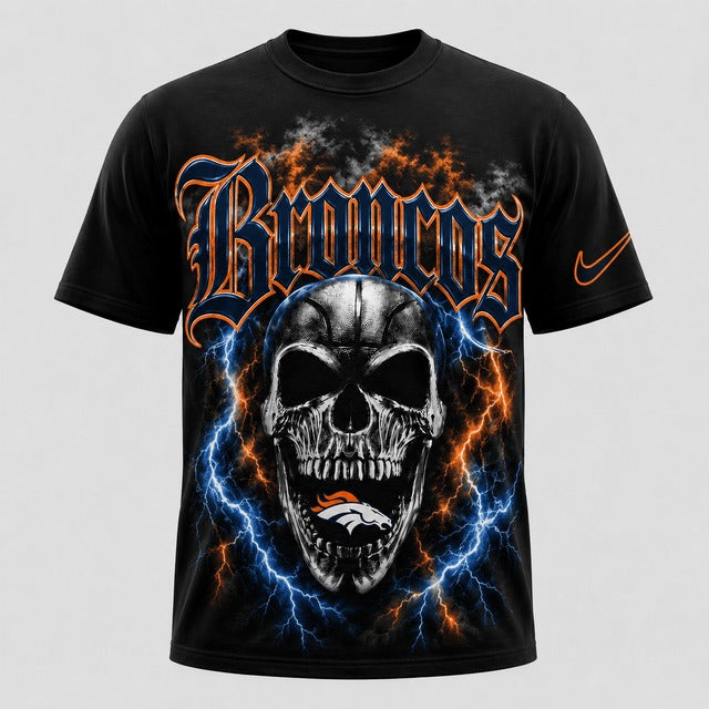 DB Premium NFL Premium Skull Lightning Graphic T-Shirt