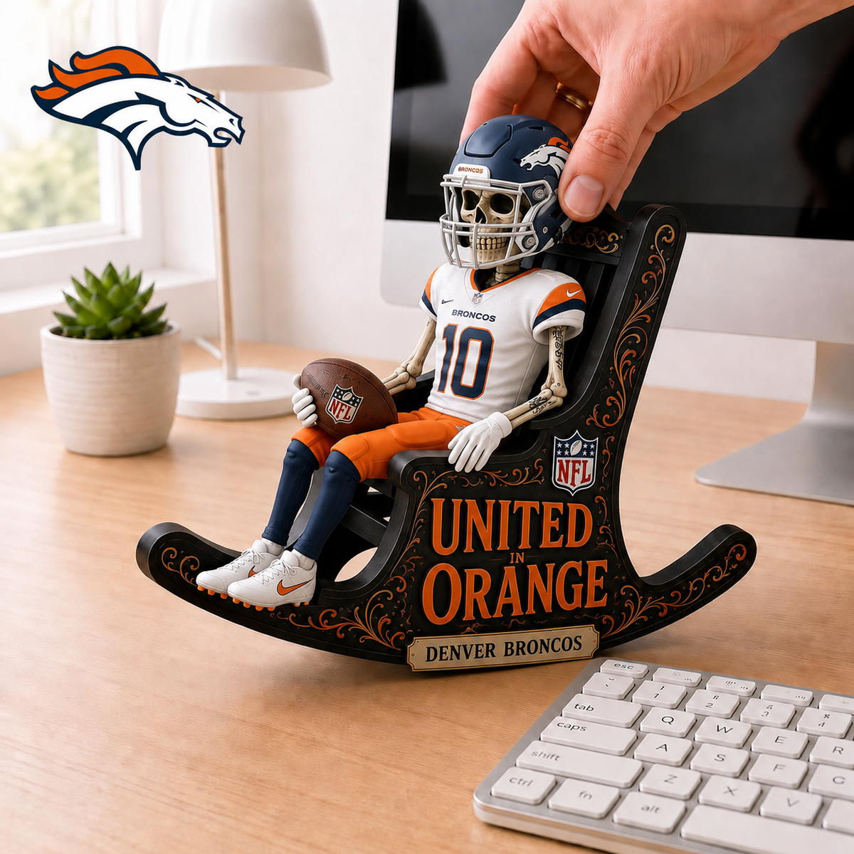 DB x NFL Skeleton Rocking Chair Custom Shape 3 Layers
