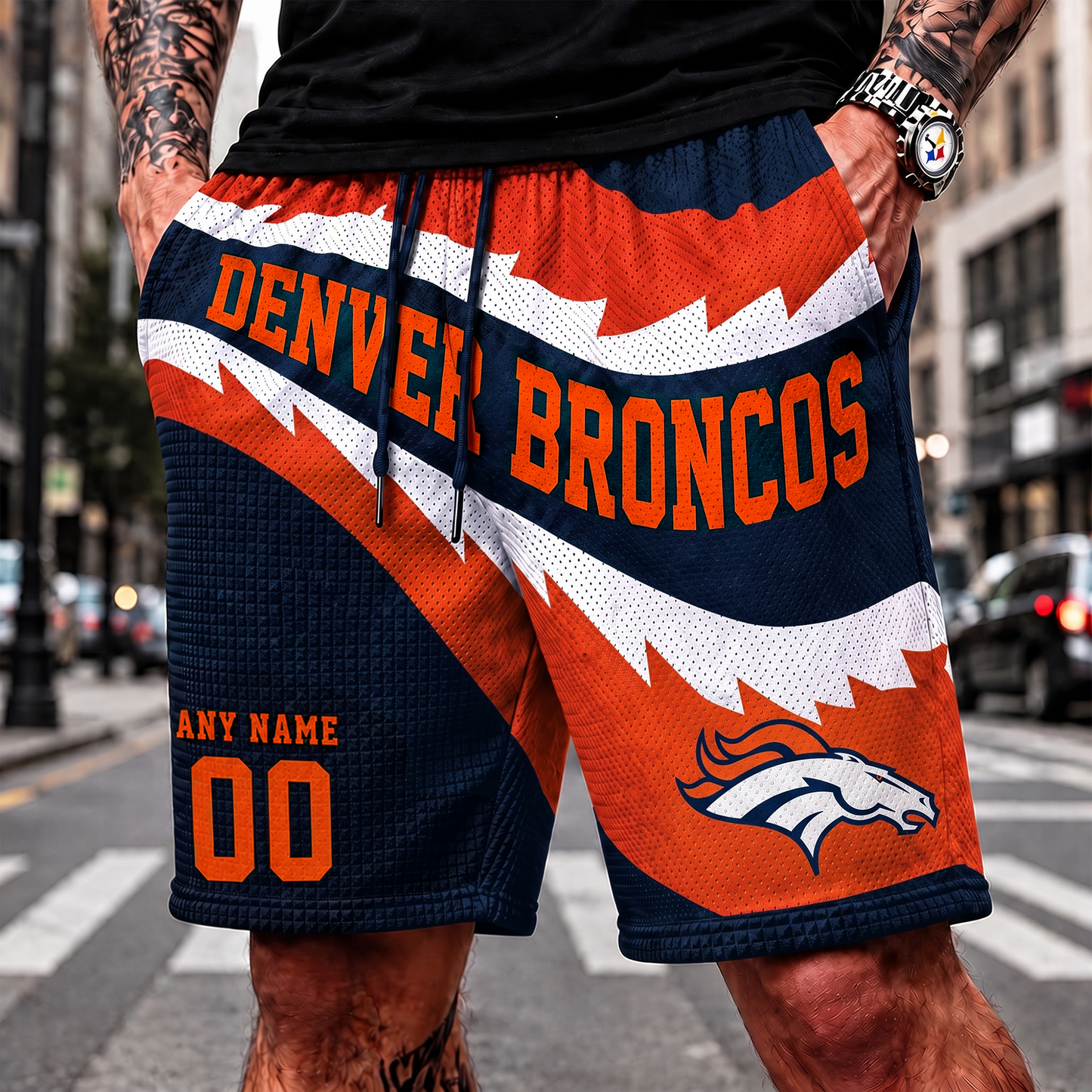 DB_NFL SHORT PANTS CUSTOM NAME & NUMBER FOR FAN