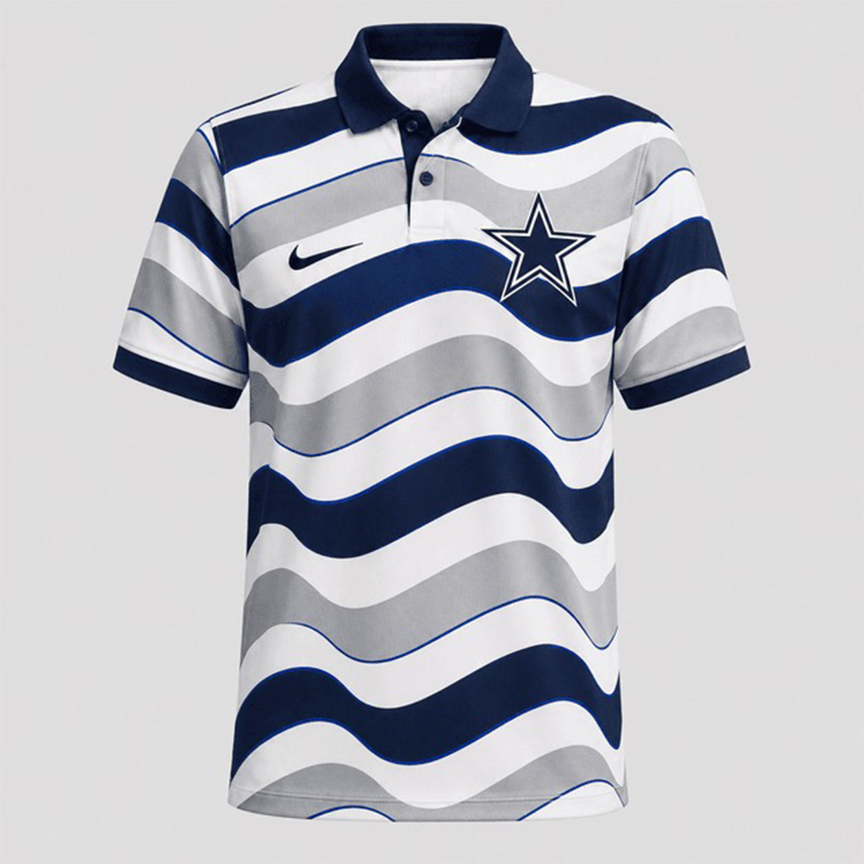 DC Premium NFL Custom Striped Athletic Polo Shirt