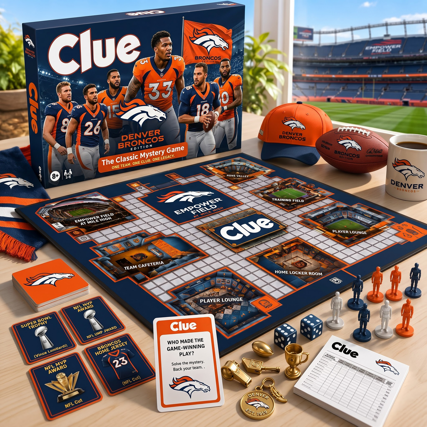 DEN X NFL THE MATCHDAY MYSTERY – PREMIUM COLLECTOR BOARD GAME