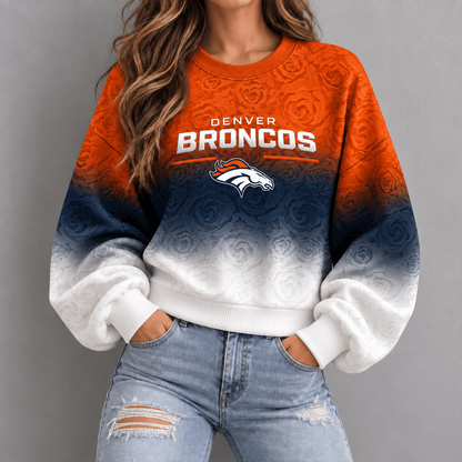 DEN x NFL Embossed Rose Ombre Sweatshirt