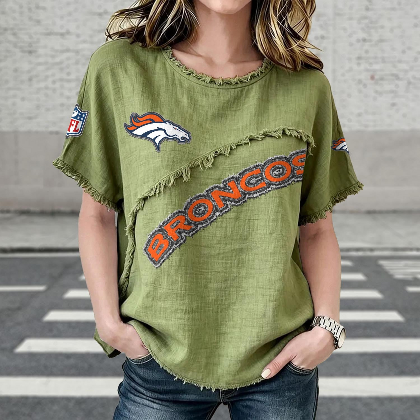 DEN x NFL Women’???s Vintage O-Neck 2905 DatND DVT