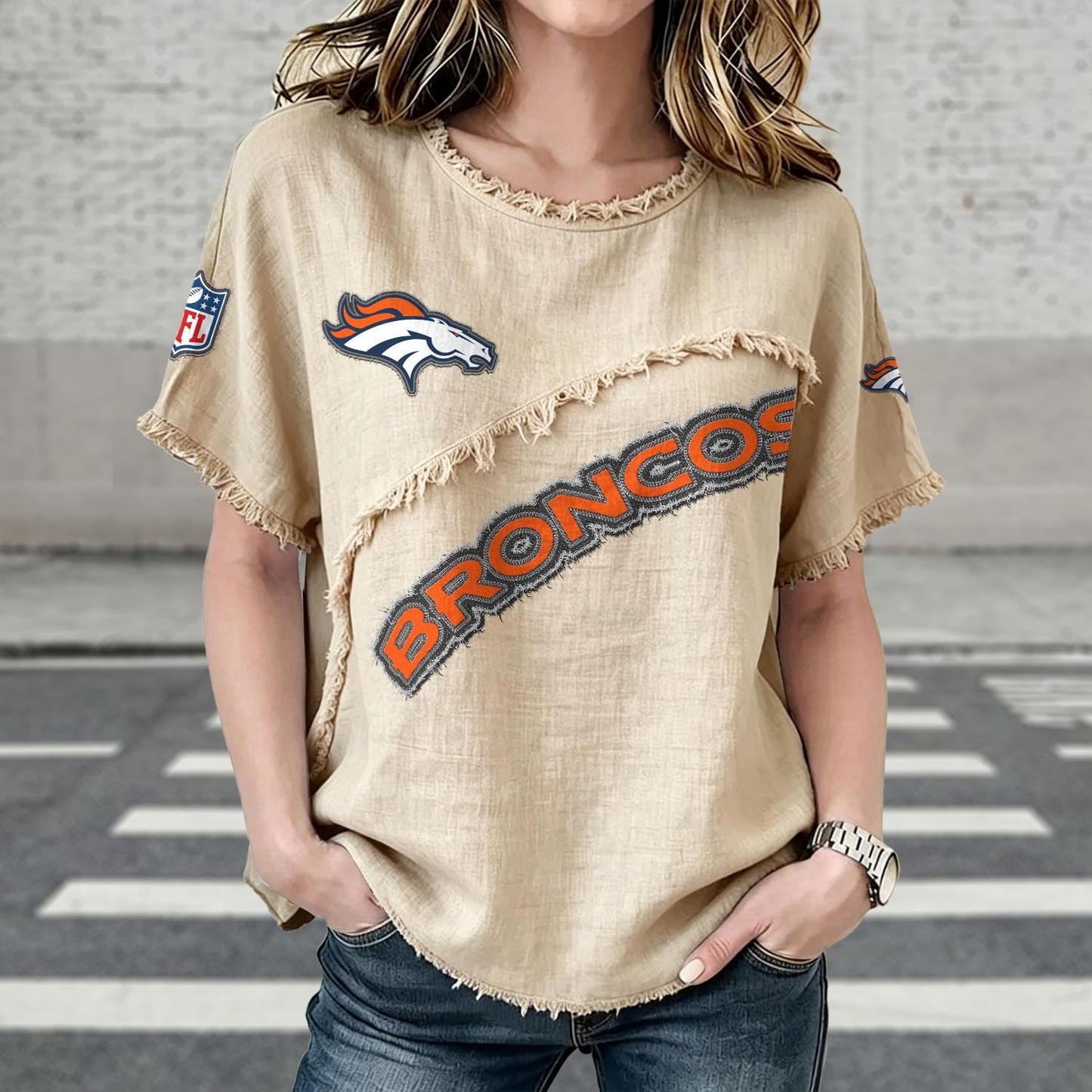 DEN x NFL Women’???s Vintage O-Neck 2905 DatND DVT
