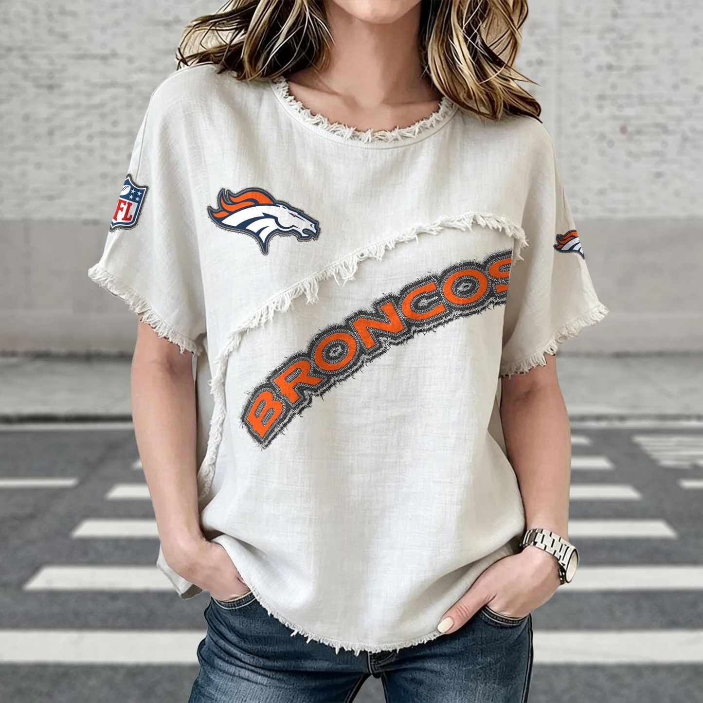 DEN x NFL Women’???s Vintage O-Neck 2905 DatND DVT