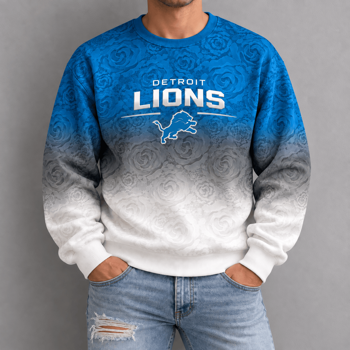 DET x NFL Embossed Rose Ombre Sweatshirt