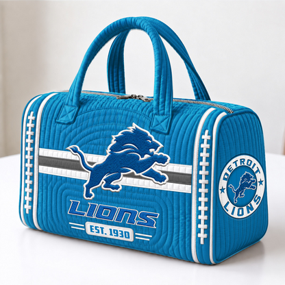 DET x NFL Quilted Luggage Travel Bag