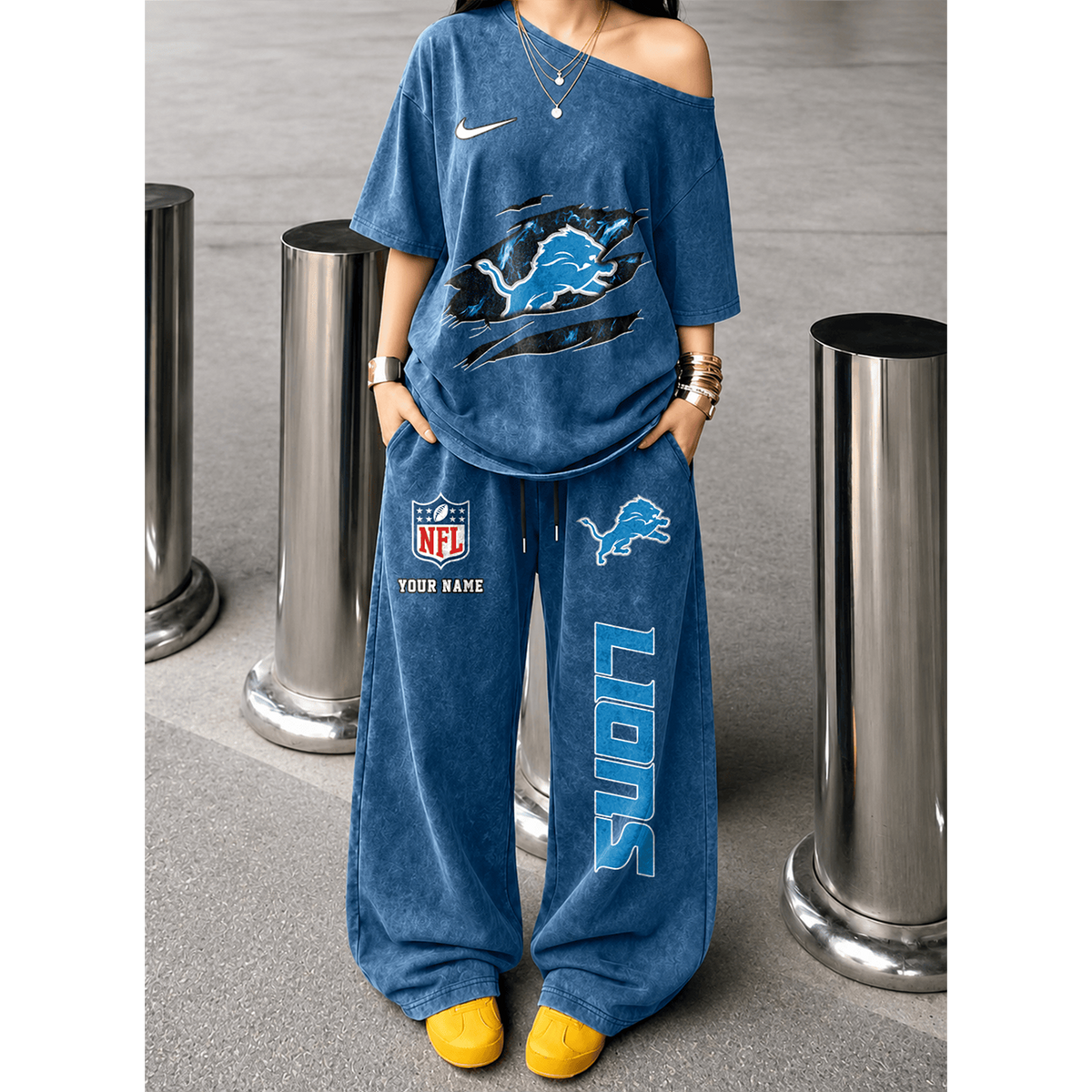 DET x NFL Relaxed Fit Two Piece Sportswear Set