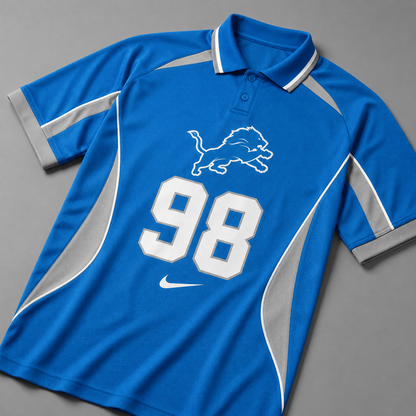 DL Premium NFL Custom Number Sports Style Polo Shirt