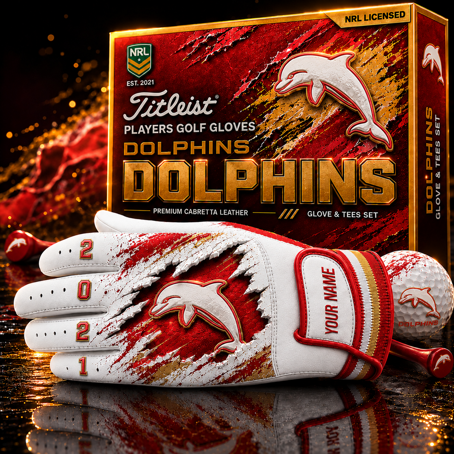 DOL X PREMIUM NRL PLAYERS GOLF GLOVE GIFT SET