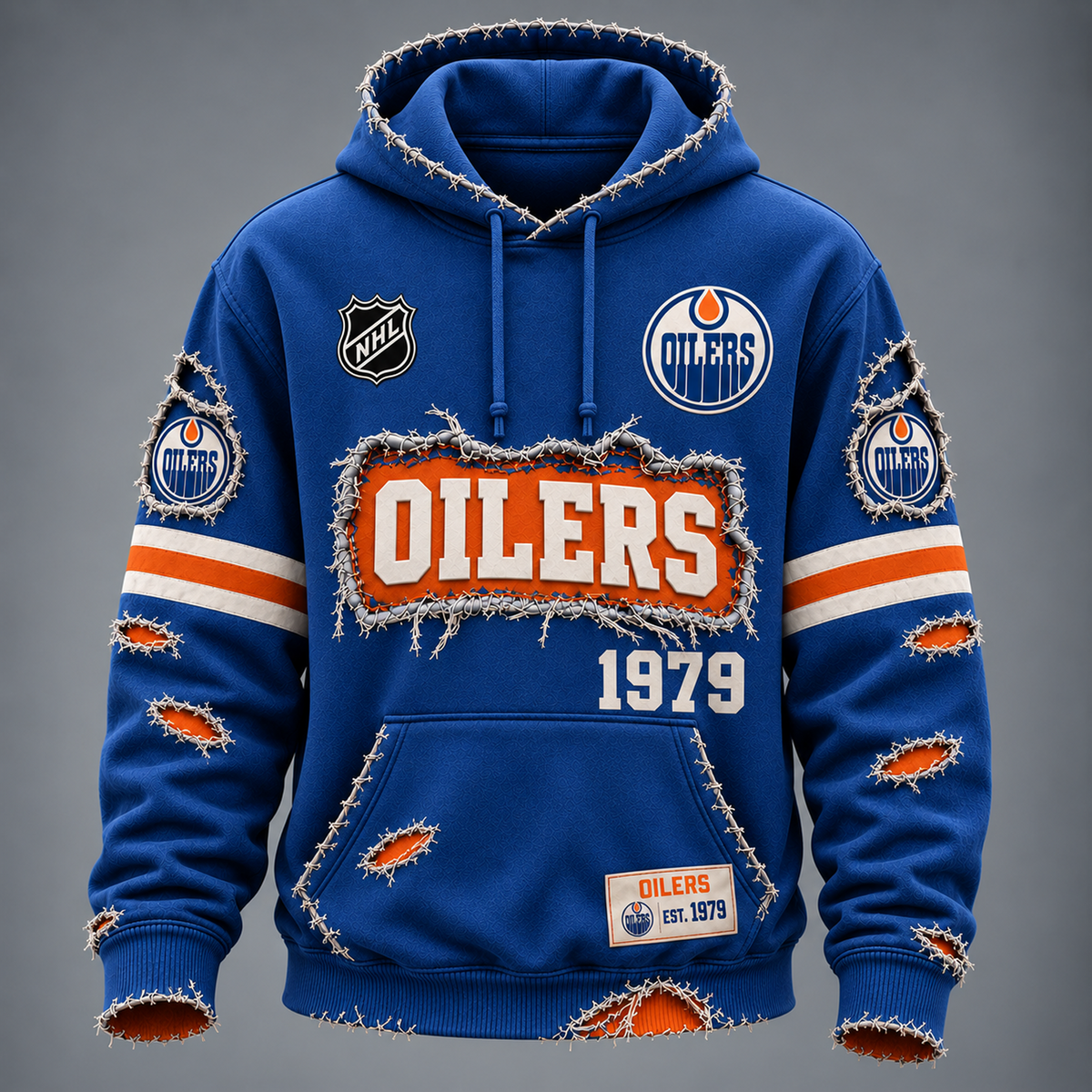EDM x NHL Distressed Premium Hoodie