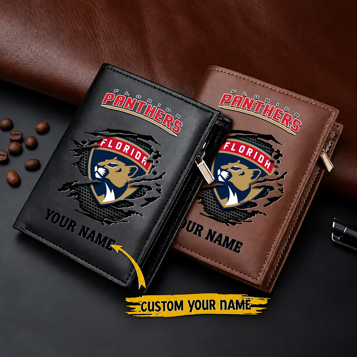 FLA x NHL Men Slim Vertical Wallets New