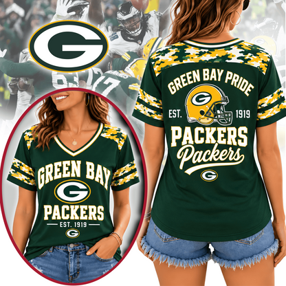GB Premium NFL All-American Camo V-neck