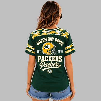 GB Premium NFL All-American Camo V-neck